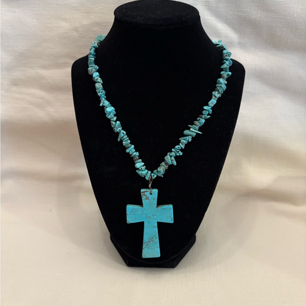 Turquoise Cross Necklace